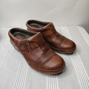 Merrell Luxe Plunge Clogs Mules Shoes Womens 9.5‎ Brown Leather Boho Comfort